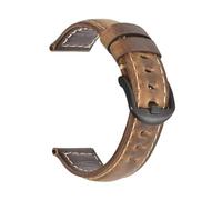 Générique FYXT Bracelet de montre tendance en cuir véritable huilé et ciré, 19 mm, 20 mm, 21 mm, 22 mm, 23 mm, 24 mm, marron, bleu, noir(Crazy horse brown2-B,20mm)