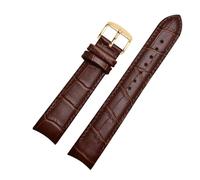 Générique FYXT Bracelet en cuir véritable à extrémité incurvée, compatible avec Citizen BL9002-37 05A BT0001-12E 01A, 20 mm, 21, 22(Brown gold pin,21mm)