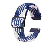 Générique FYXT Bracelets De Montre En Nylon Extensible, 18mm, 19mm, 20mm, 22mm, Ceinture De Remplacement For Montre Intelligente Avec Barre À Ressort À Dégagement Rapide(White Blue-B,20mm)