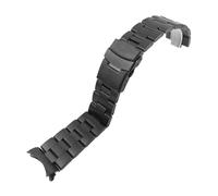 Générique FYXT Curved termine 18mm 20mm 22mm Solide En Acier Inoxydable Bande de montre Bracelet Montre-Bracelet Hommes Remplacement Montre Sangle avec Pins(Black,18mm)