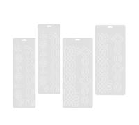 Générique Gabarits de Courtepointes en Plastique Transparent, 4 Pièces, Règle Patchwork pour Couture, Quilting et Broderie Soi-même, Outil de Création Polyvalent pour Artisans et Débutants