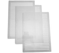 Générique Gabarits de Dessin en Plastique 3pcs Gabarit de Règle Guide de Lettrage pour Étudiants et Professionnels, Modèles Multifonctionnels Portables Espacement des Lignes 10mm, 9mm, 8mm,