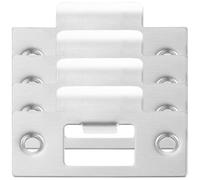 Générique Gâche de Pêne Dormant en Acier Inoxydable 4 Pièces 1-5/8 Pouces Plaque de Renfort de Porte Intérieure Kit de Recouvrement pour Serrure T Compatible Portes en Bois Sécurité