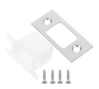 Générique Gâche de Porte en Acier Inoxydable 4 Pièces Vis Kit de Renforcement pour Portes Intérieures et Extérieures Sécurité Renforcée Pêne Dormant Plaque de Protection