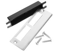 Générique Gâche Métallique de Pêne Dormant 2 Pièces Plaques de Recouvrement pour Trous de Porte Kit de Renforcement Installation Facile pour Portes de Classe et Garage Plaque de Sécurité