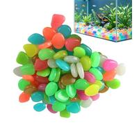 Générique Galets Décoratifs | 100 Pièces Colorées Lumineuses Lisses,Pierres et Roches Décoratives pour - Aquarium Vase à Eau Jardinière Intérieur Extérieur Jardin et Décoration de