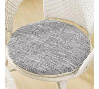 Générique Galette de Chaise Rond 40 CM, Gris Foncé Coussin de Chaise avec Fermeture éclair, Lavables et Antidérapantes, Coussins pour Chaises de Jardin, Salle à Manger, Cuisine