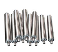 Générique Galvanized Steel Conveyor Rollers - Durable Replacement Rollers for Smooth Movement, Ideal for Dog/Cat Fences & Gates, Woodworking Factory (D50mm, 650mm/25.6'')