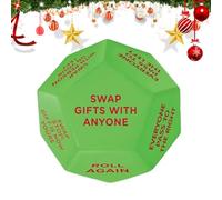Générique Game d'échange de dés, 12 côtés Game de Dice en Bois de Noël - Accessoires d'activités de Groupe pour la fête de la fête de la Famille Rencontre dans Le Cour de Voyage arrière-Cour