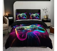 Générique Game Housse de Couette 200x200 Enfant GarçOn Fille Ado Manette de Jeu Parure de Lit 200x200 Gaming Housse de Couette Enfant DéCoration De Chambre d'enfant avec 2 Taie d'oreiller