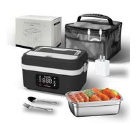 Générique Gamelle Chauffante Batterie, Gamelle Chauffante Avec Batterie, Rechargeable Gamelle Chauffante, Avec Chauffage Automatique, Étanche Et Lavable, Pour Pour Voyage,Bureau,pique-nique (A)