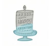 Générique Gamelle Lente pour Chien Gamelle Antidérapante Tapis d'alimentation Bol à Ventouse en Silicone Fixation Mur et Cage pour Éviter Glisse et, Gris Et Bleu, Gâteau D Anniversaire Gris Et Bleu