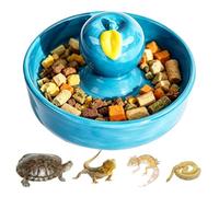 Générique Gamelle Tortue Terrestre Bac d'alimentation en Céramique Stable | Gamelle Gecko Pour Tortues Terrestres Et Aquatiques, Lézards, Gecko Léopard, Serpent, Grenouille, Escargot,