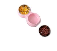 Générique Gamelles Doubles for Animaux de Compagnie, gamelle en Acier Inoxydable for Chien, Chat et Chiot, Accessoires d'alimentation(3pcs)