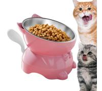Générique Gamelles surélevées pour Chats Bols Inclinés Mignons Adaptés aux | Bols surélevés et support d'eau élevé pour petits et moyens félins, chatons, animaux, maison, balcon, salon, apparteme