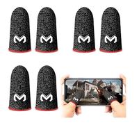 Générique Gaming Finger Caps, 6 pièces Finger Sleeves Gaming, Bouchons pour Doigts de Jeu, écran Tactile, résistants à la Transpiration et Respirants en Fibre d'argent, adaptés à Tous Les appareils à