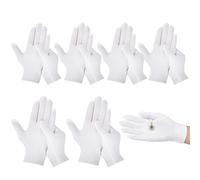 Générique Gants Blancs Pour Femme - 12 Pièces Multifonctions Respirantes - Gants Blancs Pour Dormir Toute Une Nuit - Pour Mariage Événement Formel Bal De Promo Sommeil Cuisine Et Le Spa Hydratant