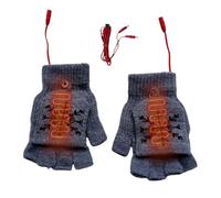Générique Gants Chauffants - USB Chauffants sans Doigts pour Confort | Équipement Hiver avec Tissu Doux et Chauffage Efficace, Protège Les Mains par Froid Intense, Idéal Pours Chasse, Ski, Pêche