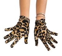 Générique Gants d ' Hiver à léopard en Polyester Pliables à Usage Polyvalent pour Hommes, Femmes et, Tenues par Temps Froid, Gants de Mode d ' Hiver