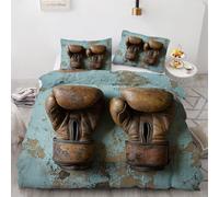 Générique Gants De Boxe Housse de Couette 240 x 260 Sports Exercice 3D Parure de Lit 2 Personnes Réversible Doux Microfibre avec Fermeture éclair et métal 2 Taies d'oreiller 50x75 pour Adulte 3yf3