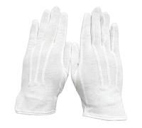 Générique Gants de coton avec picots PVC, intérieur de la main antidérapant, Mixte. (Blanc, 6,5)