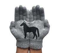Générique Gants de Doigt complets de Cheval de Dessin animé, Automne Hiver, Tricot Extensible, Conduite en Plein air, Mitaines de Cyclisme, Chauffe-Mains Courts, Gants en Peluche pour Filles