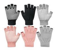 Générique Gants De Gymnastique, Faciles À Enfiler, 3 Paires, Gants d'exercice sans Doigts, Gats De Yoga Antidérapants, Matériau Respirant, pour Divers Exercices De Fitness