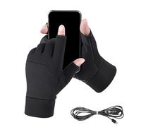 Générique Gants De Moto Chauffants,Chauffe-Mains Électrique | Gants pour Le Cyclisme Rechargeables par USB avec Deux Doigts pour Écran Tactile | pour Hiver Neige Sports d'hiver et Moto
