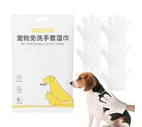 Générique Gants de Nettoyage à Sec destinés aux Chats,6 Gants de Toilettage Enlèvement de Poils - Lingettes de Bain pour Animaux de Compagnie - pour la Maison Le Bain après la Promenade en Extérieur