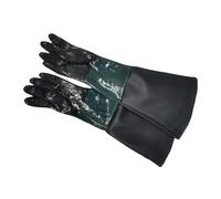 Générique Gants de sablage de service Construction en PVC de 25, 6 pouces avec intérieur en coton absorbant la transpiration pour armoire de sablage Gants de sablage abrasifs