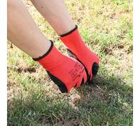 Générique Gants de Travail 12 pcs Rouge et Noir 9 / l Revêtement en Latex,Entreprise & Industrie,Équipement de Protection,Gants de sécurité,Rouge,0.94 KG,42020694