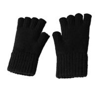 Générique Gants demi-doigt de couleur unie, chauds et coupe-vent, courts pour le bureau, l ' école, les, usage quotidien, demi-doigt