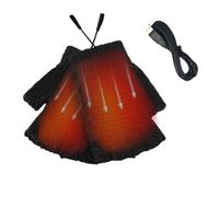 Générique Gants d'hiver Chauffants, Gants Chauffants USB, Gants d'hiver sans Doigts USB pour Femmes et Hommes, pour l'hiver, Gants pour la Frappe, la Conduite, Le Travail, l'équi