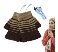 Générique Gants d'hiver Chauffants, Gants Chauffants USB | Gants d'hiver USB sans Doigts pour Hommes, pour l'hiver, Gants pour la Frappe, la Conduite, Le Travail, l'équ