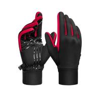 Générique Gants d'hiver for Hommes et Femmes, Thermiques, for Le Cyclisme, écrans tactiles complets, vélo de Route VTT(Black Red,S)