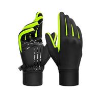 Générique Gants d'hiver for Hommes et Femmes, Thermiques, for Le Cyclisme, écrans tactiles complets, vélo de Route VTT(Black Green,XXL)