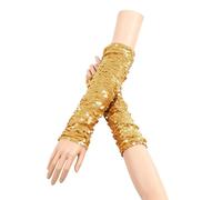 Générique Gants d'hiver- Gants Mitaines Longues Scintillantes à Motif éCailles Style Paillettes pour Une Tenue De Soirée Tendance Casual