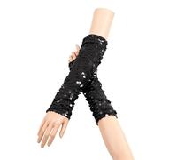 Générique Gants d'hiver- Gants Mitaines Longues Scintillantes à Motif éCailles Style Paillettes pour Une Tenue De Soirée Tendance Casual