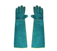 Générique Gants en cuir anti-morsure ultra longs de protection antidérapants pour manipuler des chiens chats reptiles et animaux polyvalents les soins aux le jardinage la cuisine