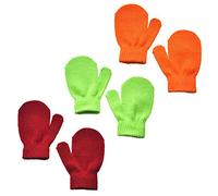 Générique Gants Enfant Hiver Plein-Doigts Tricotés Extensibles En Coton Pour Ski Moufle Bebe Wool Gloves Velo Sport Moufles Mitaines Tricotées Enfants Doublés D'hiver Fille Mitaine Garcon Chauds
