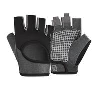 Générique Gants Gants de Sport,Mitaines,Demi-Doigts,Dos Ouvert,pour entraînement Actif,Polyvalents,Printemps,été,Automne(Black,L)
