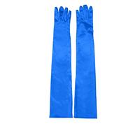 Générique Gants Hiver Gants de coude en Satin pour Femmes des années 1920 Danse Longue Longueur de Doigt d'opéra(Blue,One Size)