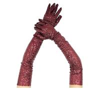 Générique Gants Homme Hiver Gants de soirée d'opéra Longs à Paillettes Scintillantes pour Femmes des années 1920 et 20,Gants en Satin pour Costumes,Longueur coude,Robe de soirée mariée(One Size)