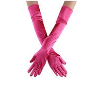 Générique Gants Homme Hiver Gants Longueur Doigt coude opéra mariée Femmes Danse Gants en Satin Longs des années 1920(One Size)