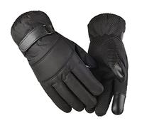 Générique Gants Homme Hiver pour la Conduite Chaud Manchette élastique SMS Hommes Gants météo câble Femmes Tricot Hiver pour Froid Gants écran Tactile et Thermiques(Black,One Size)