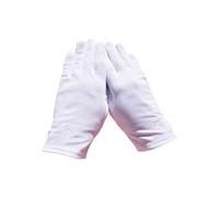 Générique Gants Maçonnique Nylon Brodés Équerre/Compas Blanc, Modèle Mixte (Blanc, 9)