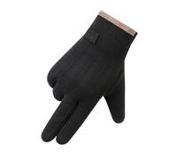 Générique Gants Mitaines Femmes Mens Winter Fleece and Fleece Thickened Outdoor Wind and Cold Screen Gloves Gants Mitaines Toddler (Black, One Size)