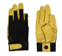 Générique Gants perforés à Deux Doigts en Cuir de Vachette véritable - for Le Cyclisme, Le Jardinage, la Plantation et la Manipulation de Machines d'extérieur(M)