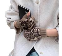 Générique Gants sans doigts à imprimé animal, mitaines | avec panneaux en peluche et base extensible