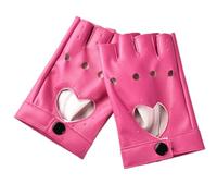 Générique Gants sans doigts Punk Heart Styles | PU résistant à l ' abrasion, tissu léger, utilisation extérieure prolongée, styles punk, accessoires photo